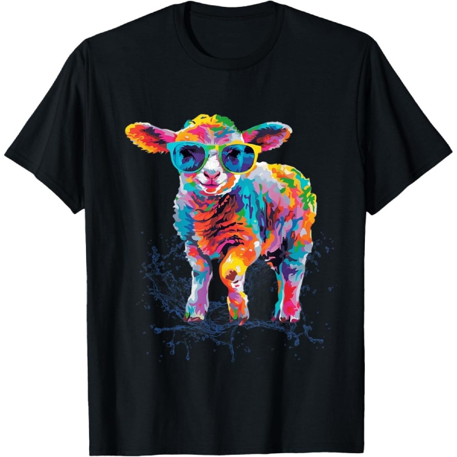Happy Easter Lamb Sheep Colourful Artwork with Sunglasses T-Shirt(1) XXXXXL чорний
Happy Easter Lamb Sheep Colourful Artwork with Sunglasses T-Shirt(1) XXXXXL чорний