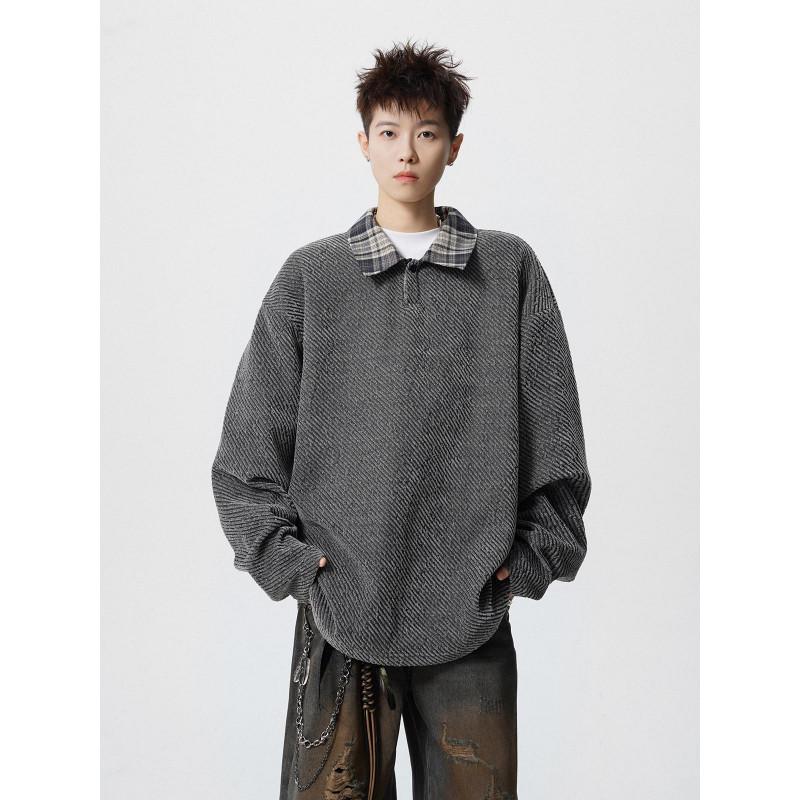 Men s Autumn Plaid Knit Hoodie with Shirt Collar and Diagonal Stripe Long Sleeve T-Shirt XXX-Large сірий колір
Men s Autumn Plaid Knit Hoodie with Shirt Collar and Diagonal Stripe Long Sleeve T-Shirt XXX-Large сірий колір