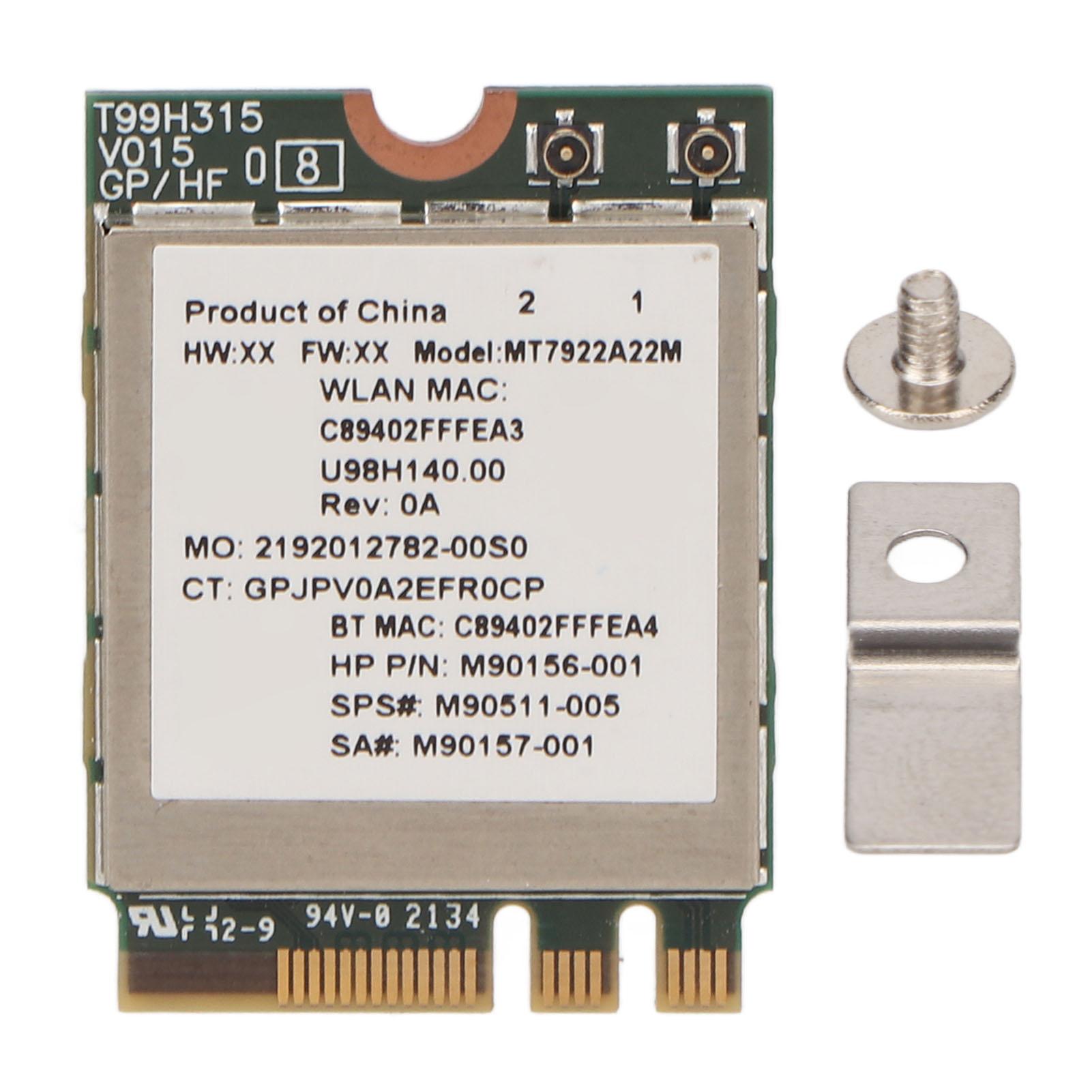 WiFi 6E Wireless Network Card 2400Mbps Gigabit High Speed 2.4G 5G 802.11AX M.2 NGFF Bluetooth 5.2
WiFi 6E Wireless Network Card 2400Mbps Gigabit High Speed 2.4G 5G 802.11AX M.2 NGFF Bluetooth 5.2