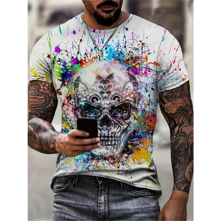 Men s Skull Graphic Print T-shirt, Short Sleeve Crew Neck Tee, Men s Clothing For Summer Outdoor 6XL сірий
Men s Skull Graphic Print T-shirt, Short Sleeve Crew Neck Tee, Men s Clothing For Summer Outdoor 6XL сірий