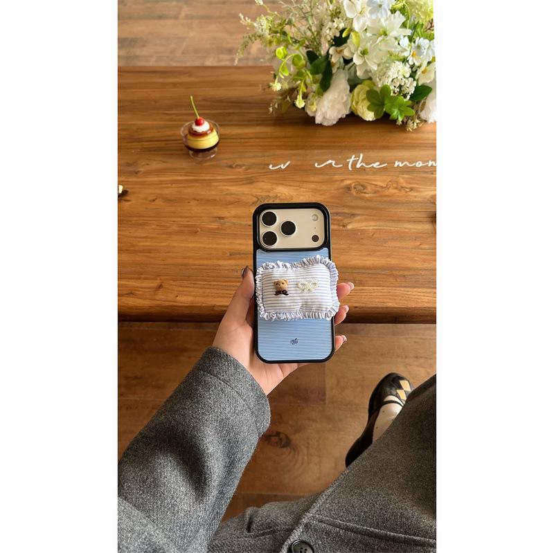 Korean 3D Striped Bear Pillow Stand Phone Case for iPhone 17/16 Pro Max/15/14 iPhone 16
Korean 3D Striped Bear Pillow Stand Phone Case for iPhone 17/16 Pro Max/15/14 iPhone 16