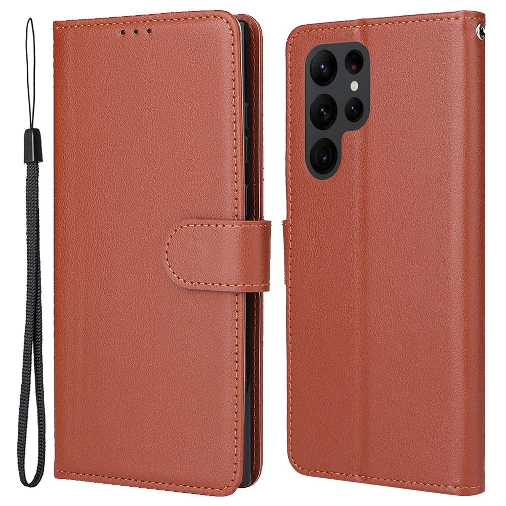 Для Samsung Galaxy S23 Ultra чехол-кошелек из кожи с защитой от падений Brown
Для Samsung Galaxy S23 Ultra чехол-кошелек из кожи с защитой от падений Brown