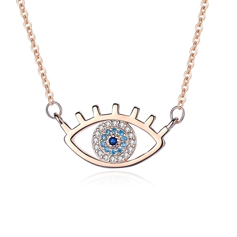 Sterling Silver Evil Eye Necklace - European & American Fashion Design, Niche Ins Cold Style Jewelry 925 Silver
Sterling Silver Evil Eye Necklace - European & American Fashion Design, Niche Ins Cold Style Jewelry 925 Silver
