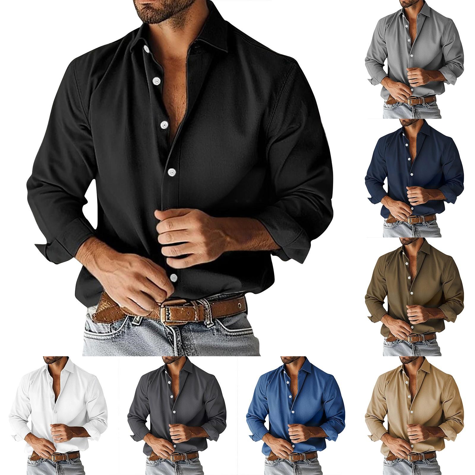Men s Solid Color Lapel Long Sleeve Shirt Men s Casual Fashion Long Sleeve Shirt L армия зеленый
Men s Solid Color Lapel Long Sleeve Shirt Men s Casual Fashion Long Sleeve Shirt L армия зеленый