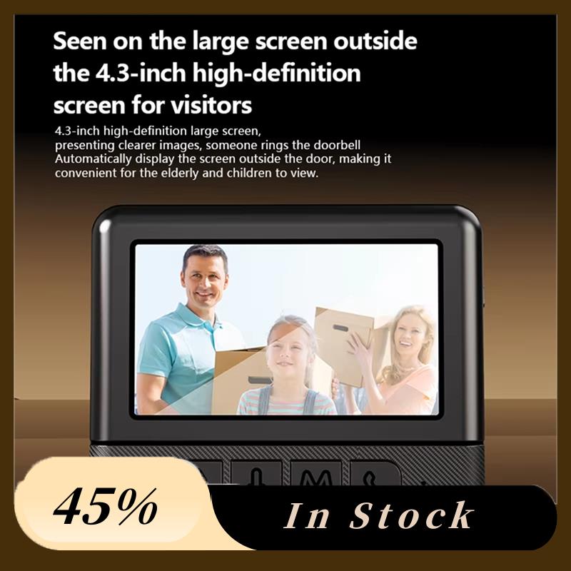 A60Z Top 4.3-Inch Home Security Smart Doorbell X6 Smart Video Doorbell Infrared Night Vision Smart Doorbell чорний
A60Z Top 4.3-Inch Home Security Smart Doorbell X6 Smart Video Doorbell Infrared Night Vision Smart Doorbell чорний