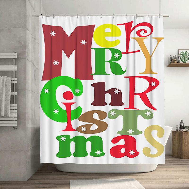 Tuniu Charming Festive Bathroom Decor Shower Curtain Merry Christmas Holiday Print Waterproof Fabric Cute Fun Design For Home W60H190(CM)-1 Pcs
Tuniu Charming Festive Bathroom Decor Shower Curtain Merry Christmas Holiday Print Waterproof Fabric Cute Fun Design For Home W60H190(CM)-1 Pcs