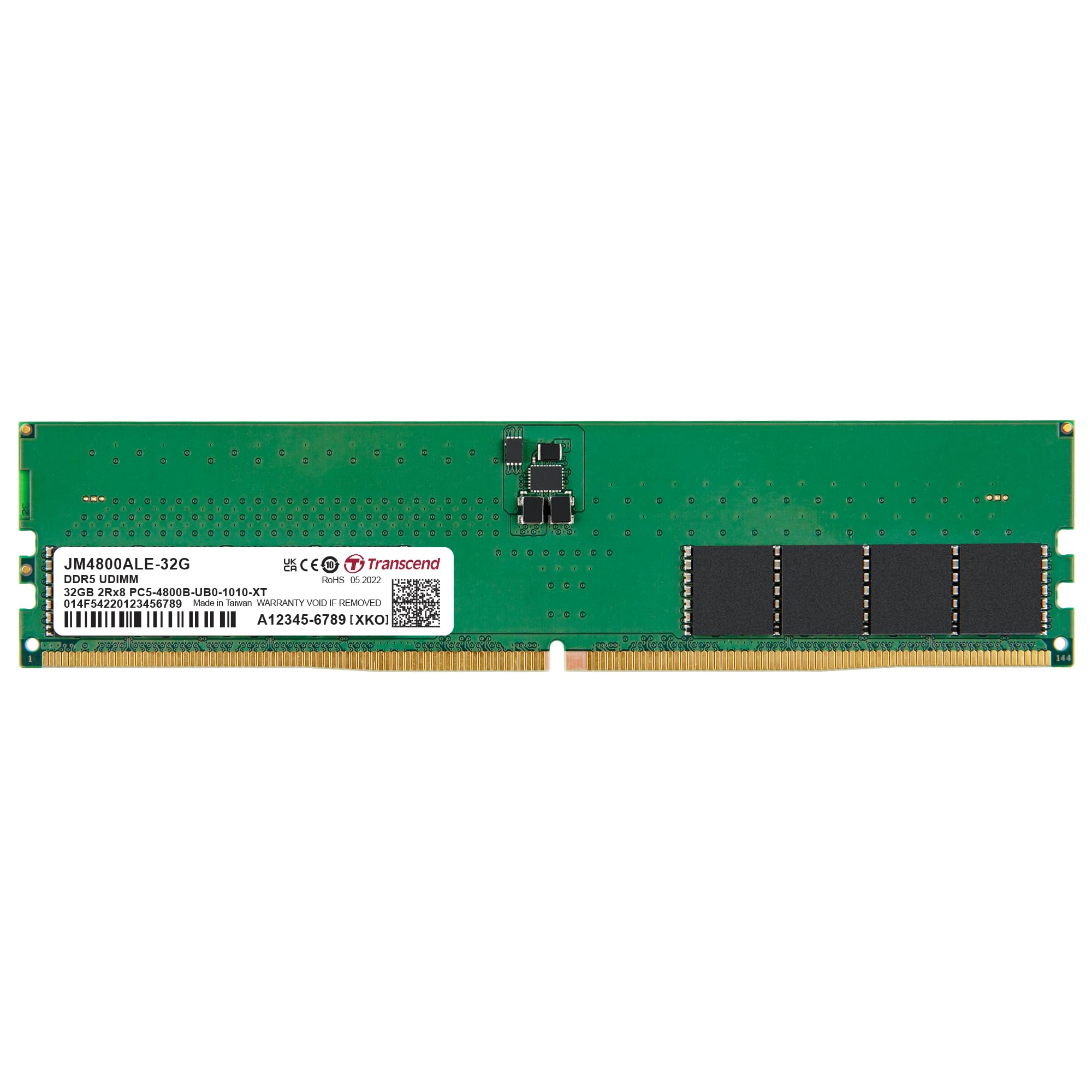 Transcend 32GB DDR5 4800 U-DIMM 2Rx8 1.1V, RAM, Desktop Memory Module - JM4800ALE-32G
Transcend 32GB DDR5 4800 U-DIMM 2Rx8 1.1V, RAM, Desktop Memory Module - JM4800ALE-32G