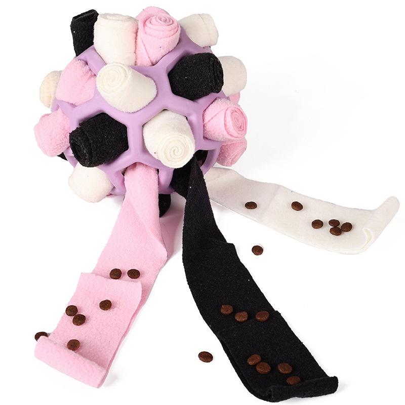 Dog Snuffle Ball Slow Feeder Toy Interactive Puzzle Chew Toy Cloth Strip Food Hiding for Training Stress Relief (Any Size Dogs)
Dog Snuffle Ball Slow Feeder Toy Interactive Puzzle Chew Toy Cloth Strip Food Hiding for Training Stress Relief (Any Size Dogs)