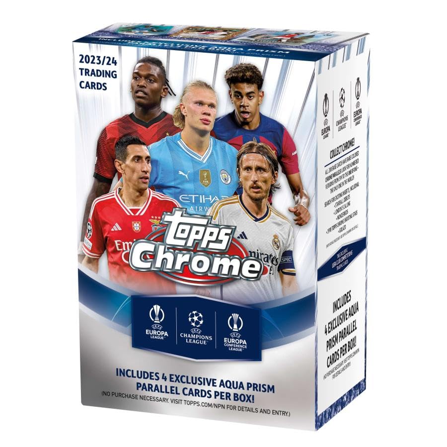 Topps Chrome UEFA Club Competitions Soccer Blaster Chrome Wafer Soccer Blaster Box 2023/24 7-Pack Box-Tops белый
Topps Chrome UEFA Club Competitions Soccer Blaster Chrome Wafer Soccer Blaster Box 2023/24 7-Pack Box-Tops белый