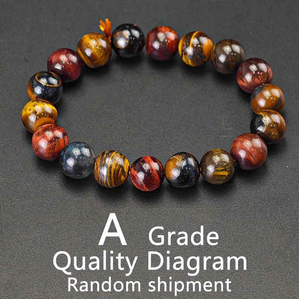Colored Tiger Eye Bracelet Men and Women Charm Natural Stone Jewelry Healing Buddha Elastic Rope Couple Crystal Bead Bracelet diameter 16mm
Colored Tiger Eye Bracelet Men and Women Charm Natural Stone Jewelry Healing Buddha Elastic Rope Couple Crystal Bead Bracelet diameter 16mm