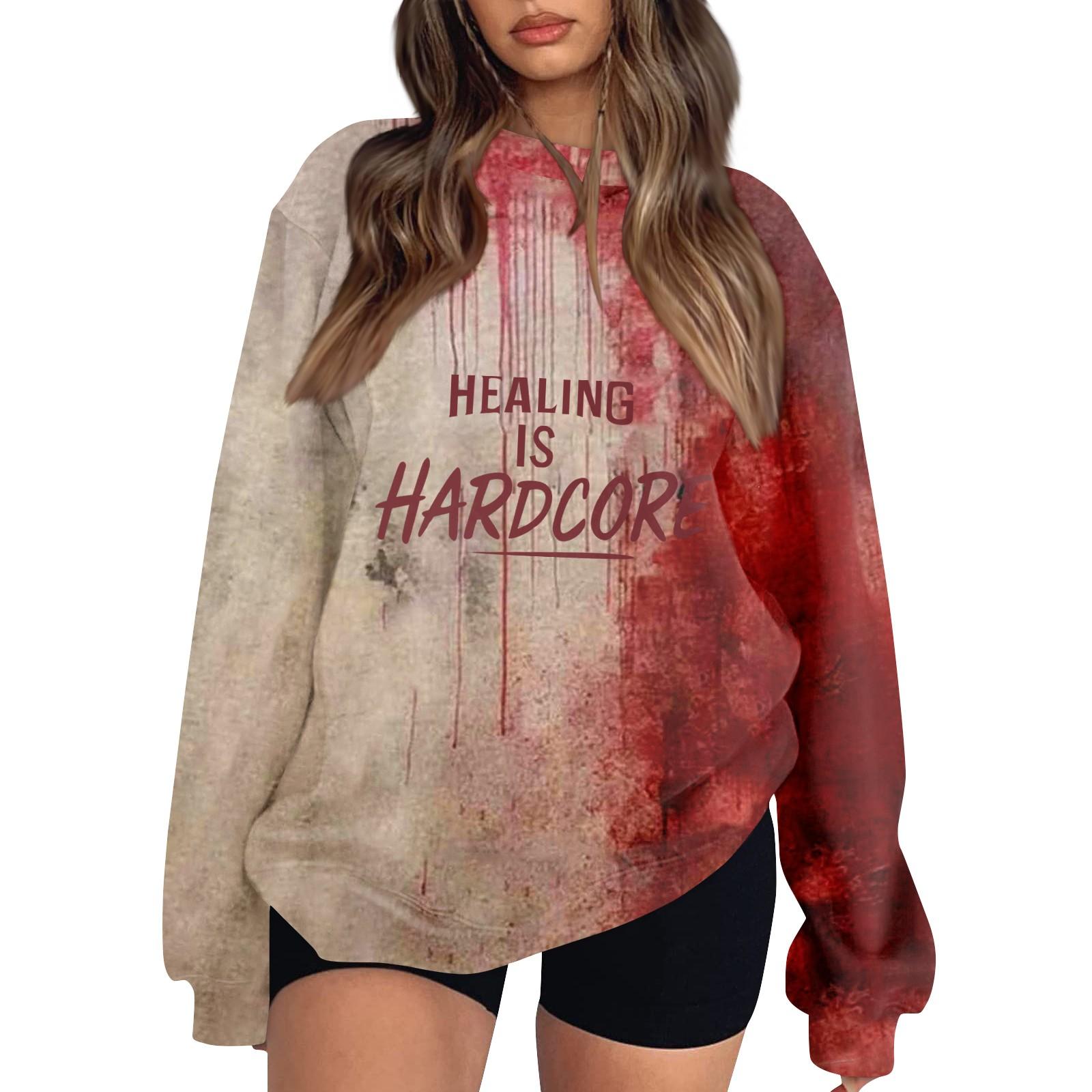 Women s Fashion Casual Long Sleeve Halloween Printed Neck Sweatshirt Top XXL Кіновар
Women s Fashion Casual Long Sleeve Halloween Printed Neck Sweatshirt Top XXL Кіновар