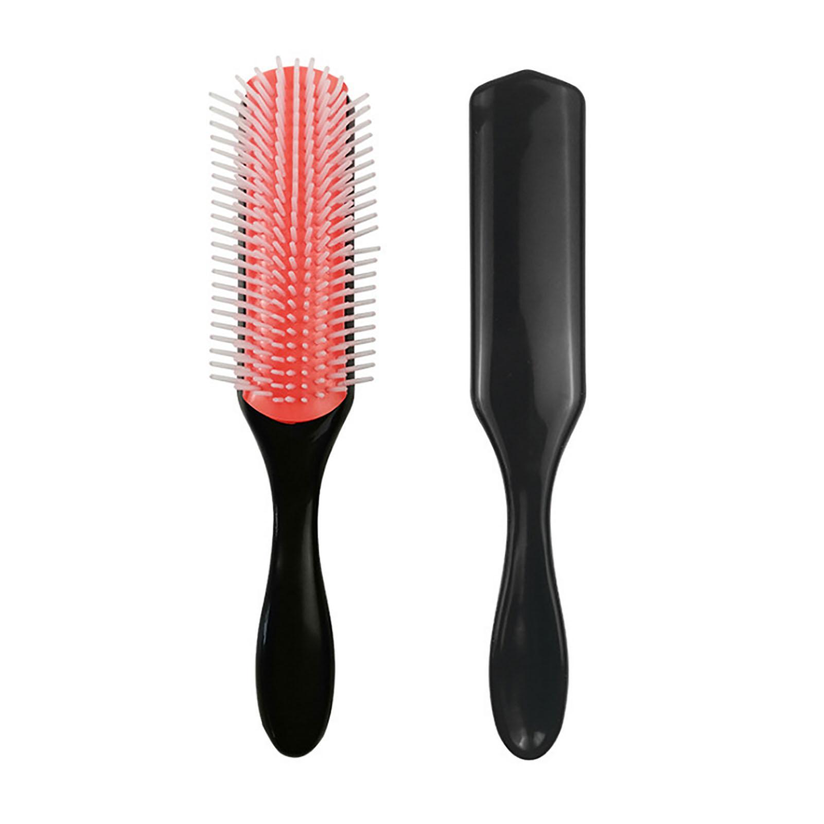 2 Pcs 9 Rows Hair Brush Nylon Bristle Styling Brush Curly Hair Detangling Brush for Separating
2 Pcs 9 Rows Hair Brush Nylon Bristle Styling Brush Curly Hair Detangling Brush for Separating