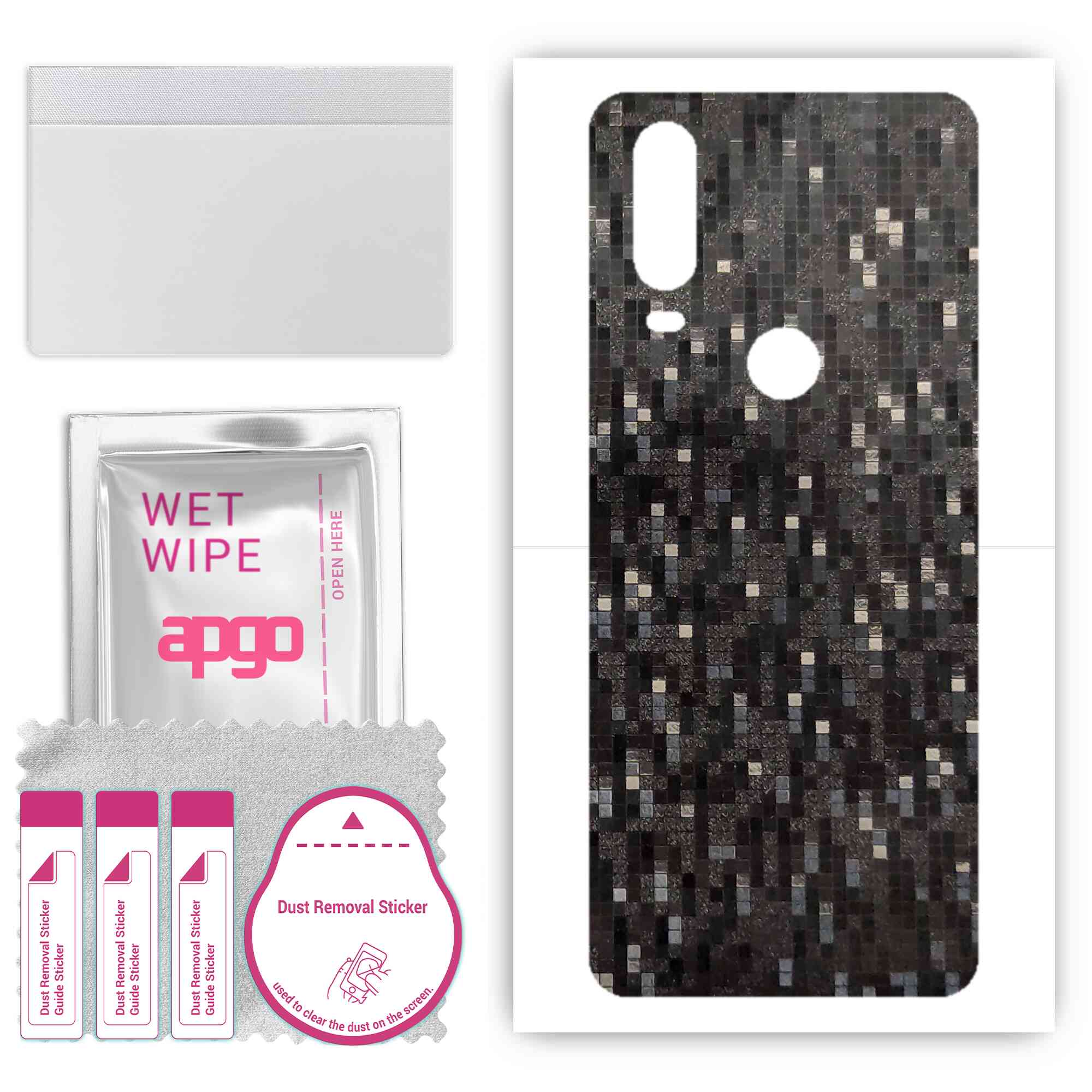 apgo Protective Skin Sticker for the back compatible with Motorola One Action, Wrap Film, Foil, Vinyl - Pattern Carbon Black Pixel
apgo Protective Skin Sticker for the back compatible with Motorola One Action, Wrap Film, Foil, Vinyl - Pattern Carbon Black Pixel