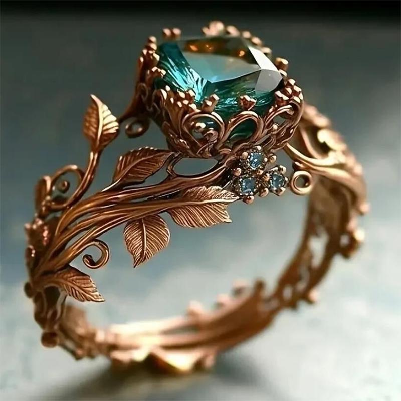 Huitan Rose Gold Color Leaf Design Ring for Women with Square Green Cubic Zirconia Aesthetic Female Wedding Party Trendy 9
Huitan Rose Gold Color Leaf Design Ring for Women with Square Green Cubic Zirconia Aesthetic Female Wedding Party Trendy 9