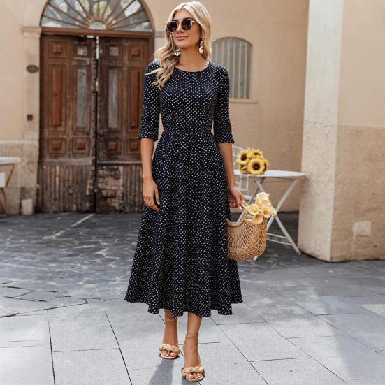 Women s Dot Print Maxi Dress Casual Short Sleeve Flowy Long Dress Summer Crew Neck Boho Swing Sundress M білий
Women s Dot Print Maxi Dress Casual Short Sleeve Flowy Long Dress Summer Crew Neck Boho Swing Sundress M білий