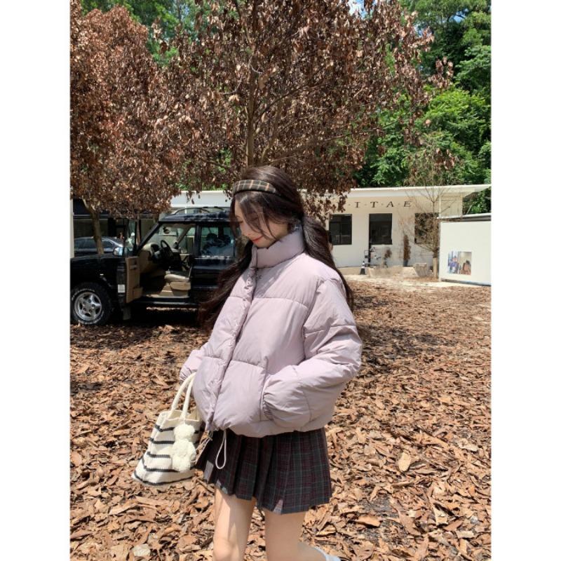 Stand-up collar solid color short thickened bread clothes women s new girlfriends versatile design sense niche cotton clothes S
Stand-up collar solid color short thickened bread clothes women s new girlfriends versatile design sense niche cotton clothes S