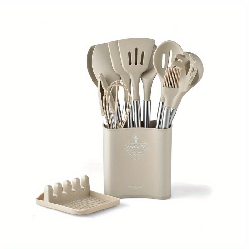 13 Piece Stainless Steel Tube Silicone Handle Kitchenware Set Heat-resistant Non Stick Pot Spoon Shovel Cooking Kitchen Tool Set Khaki
13 Piece Stainless Steel Tube Silicone Handle Kitchenware Set Heat-resistant Non Stick Pot Spoon Shovel Cooking Kitchen Tool Set Khaki