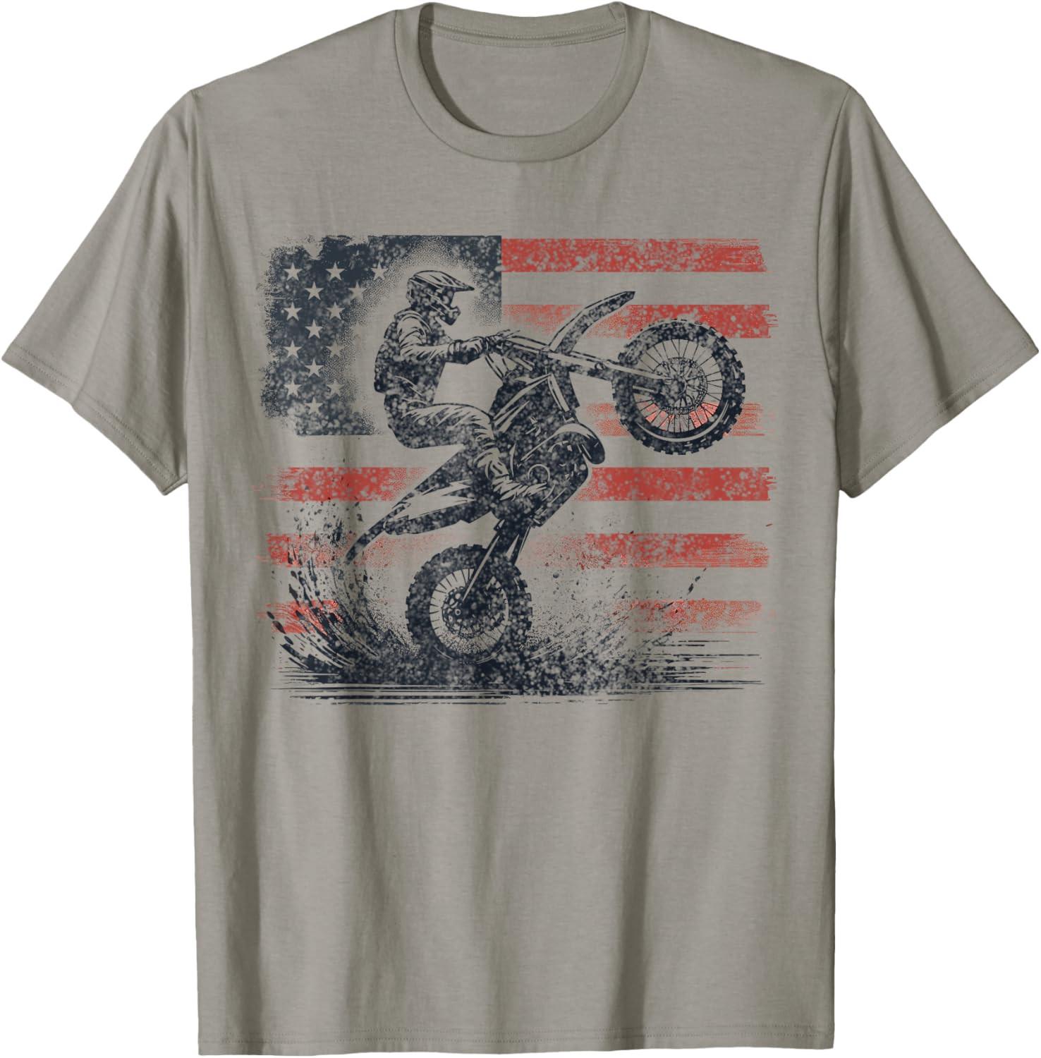 Dirt Bike American Flag Motocross T Shirt 5XL різнокольоровий
Dirt Bike American Flag Motocross T Shirt 5XL різнокольоровий