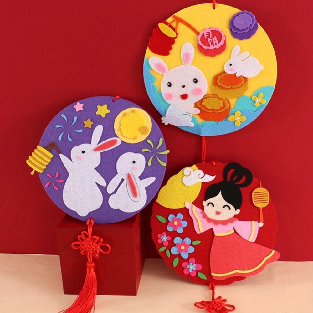 Non-woven Fabric Handmade Chinese Style Pendant Rabbit Mid-Autumn Kids Craft Toy Festival Decor
Non-woven Fabric Handmade Chinese Style Pendant Rabbit Mid-Autumn Kids Craft Toy Festival Decor