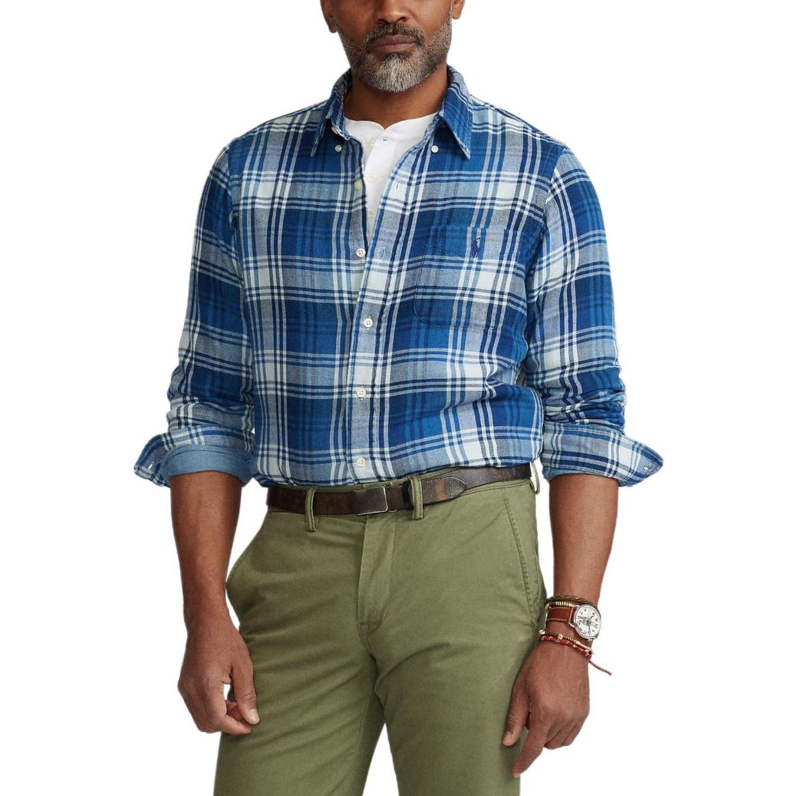 Polo Ralph Lauren Клетчатая флисовая рубашка с длинным рукавом и вышивкой логотипа Pony для мужчин рубашки Синий Белый MNPOWOV16821268-999 XL
Polo Ralph Lauren Клетчатая флисовая рубашка с длинным рукавом и вышивкой логотипа Pony для мужчин рубашки Синий Белый MNPOWOV16821268-999 XL