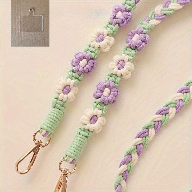 Multi-color woven daisy phone lanyard, crossbody/neck style. Multifunctional strap with sturdy metal buckle, anti-lost.
Multi-color woven daisy phone lanyard, crossbody/neck style. Multifunctional strap with sturdy metal buckle, anti-lost.