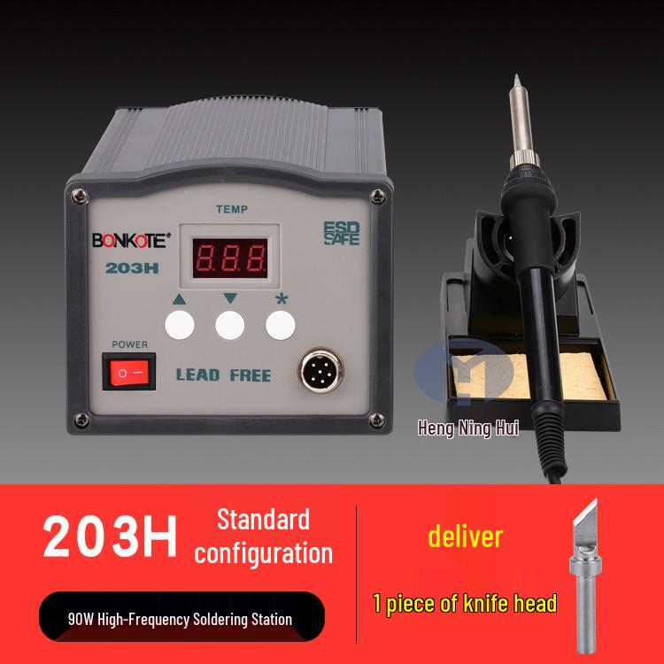 Original 205H/203H High Power, High Frequency Digital Soldering Station with 150W/90W Soldering Iron Set
Original 205H/203H High Power, High Frequency Digital Soldering Station with 150W/90W Soldering Iron Set