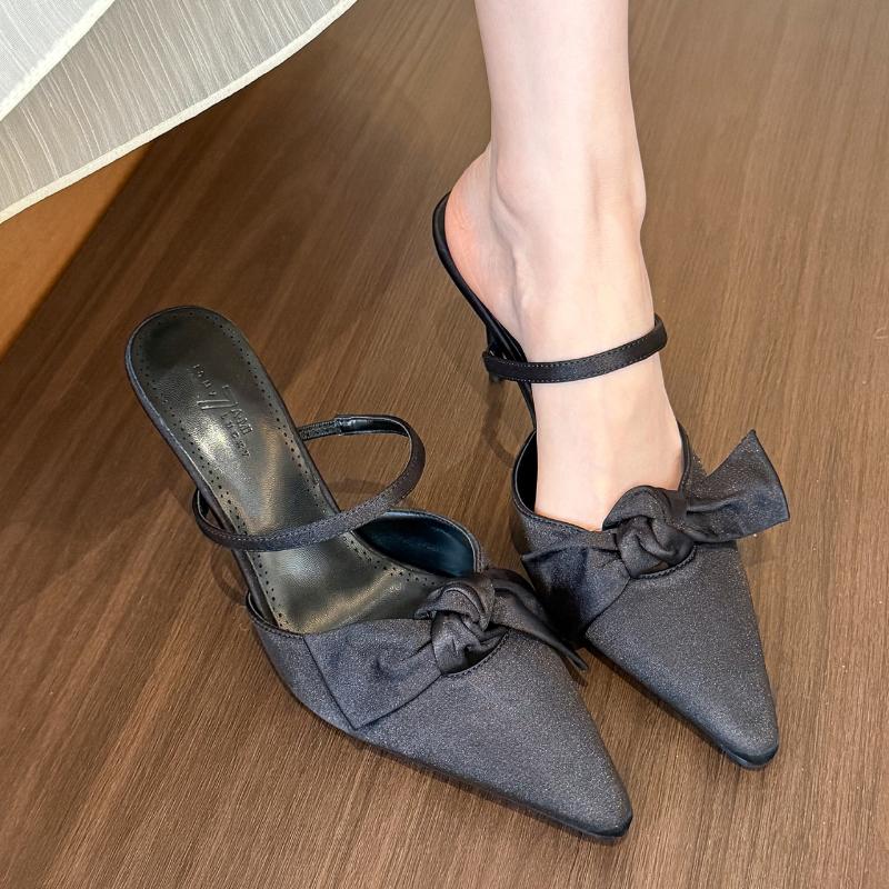 Fashion Women s Fashion Baotou Sandals Summer New Pointed Head Shallow Mouth Butterfly Knot Anti-slip Wear-resistant Fine Heel Slippers 35
Fashion Women s Fashion Baotou Sandals Summer New Pointed Head Shallow Mouth Butterfly Knot Anti-slip Wear-resistant Fine Heel Slippers 35