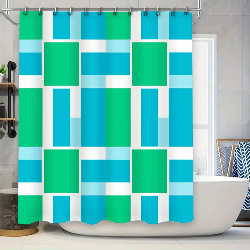 Green Blue Rectangles Waterproof Shower Curtain Modern Bathroom Decor For Home Bathrooms 72 X 84 Inches Easy Installation With P W60H190(CM)-1 Pcs
Green Blue Rectangles Waterproof Shower Curtain Modern Bathroom Decor For Home Bathrooms 72 X 84 Inches Easy Installation With P W60H190(CM)-1 Pcs