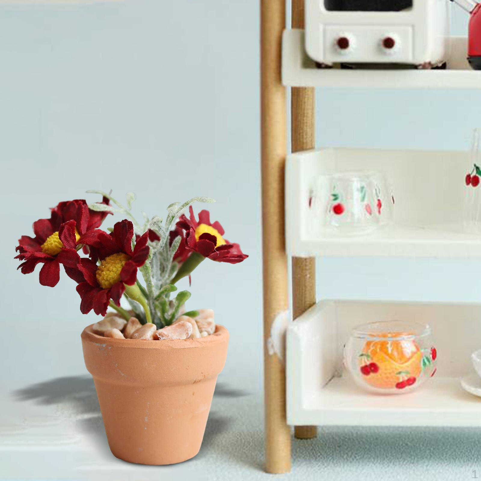1:6 Dollhouse Potted Flowers Scene Bedroom Artificial Bonsai Model Decoration Red
1:6 Dollhouse Potted Flowers Scene Bedroom Artificial Bonsai Model Decoration Red
