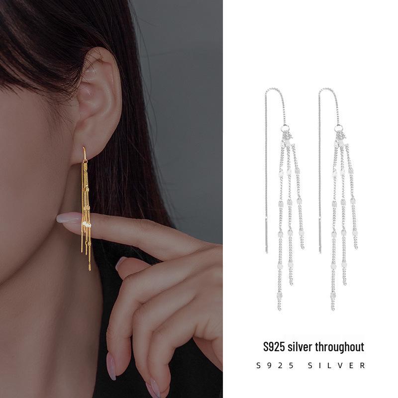 Banyan Tree S925 Silver Korean Tassel Earrings - Elegant Long Sequin Design for Women S925 Silver платиновый
Banyan Tree S925 Silver Korean Tassel Earrings - Elegant Long Sequin Design for Women S925 Silver платиновый