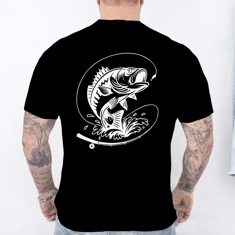 Summer Outdoor Fishing Enthusiasts Fashionable Printed Tshirt with Fish Heart Rhythm Pattern for Relaxed Casual Mens Wear S
Summer Outdoor Fishing Enthusiasts Fashionable Printed Tshirt with Fish Heart Rhythm Pattern for Relaxed Casual Mens Wear S