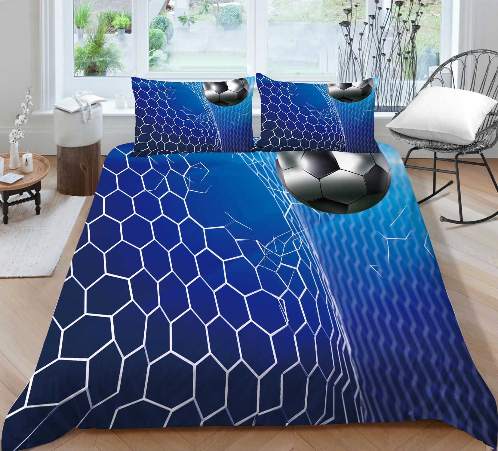 Football Series Quilt Cover Pillowcase Two Or Three-Piece Set 3D Digital Printing Polyester Sports Style EU single 135*200
Football Series Quilt Cover Pillowcase Two Or Three-Piece Set 3D Digital Printing Polyester Sports Style EU single 135*200