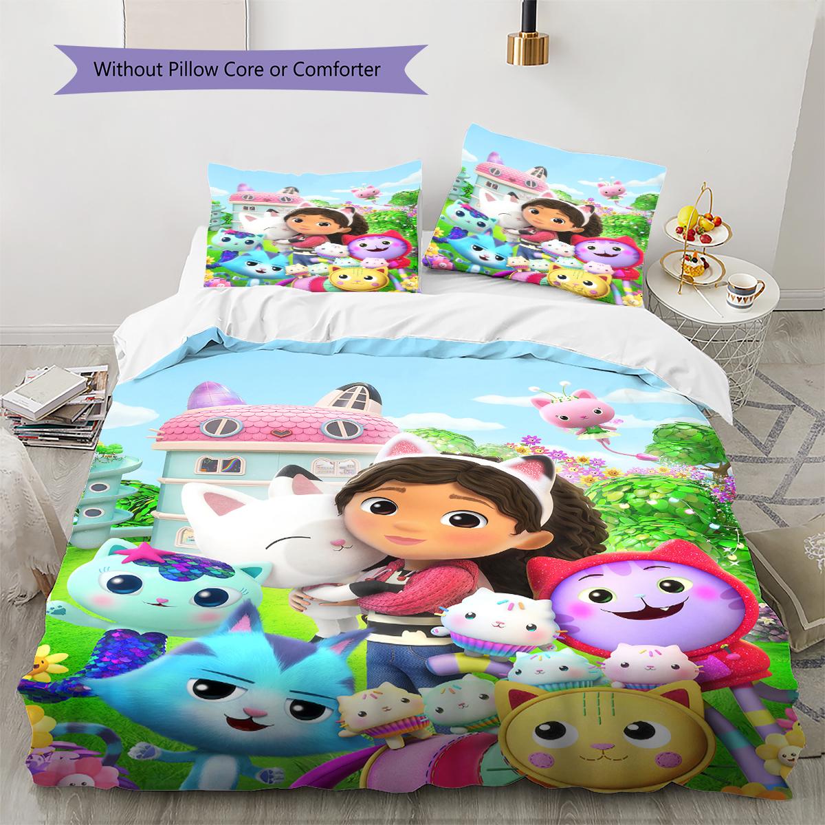 Gabby s Dollhouse Pattern Bedding,Quilt Set Quilt Cover Pillowcase Home Birthday Gift (1 * duvet cover + 2 * pillowcase, without core) 135x200cm
Gabby s Dollhouse Pattern Bedding,Quilt Set Quilt Cover Pillowcase Home Birthday Gift (1 * duvet cover + 2 * pillowcase, without core) 135x200cm