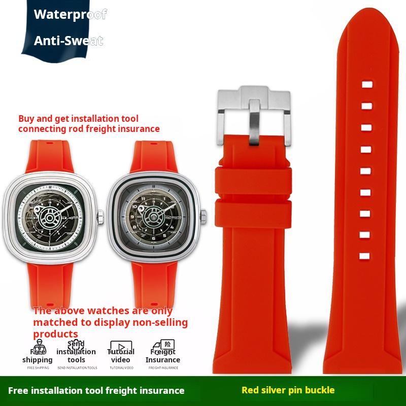 26MM Soft Resin Silicone Watch Strap For Seven Friday t1/t2/t3 series men s large sports waterproof rubber watchband accessories 26mm width
26MM Soft Resin Silicone Watch Strap For Seven Friday t1/t2/t3 series men s large sports waterproof rubber watchband accessories 26mm width