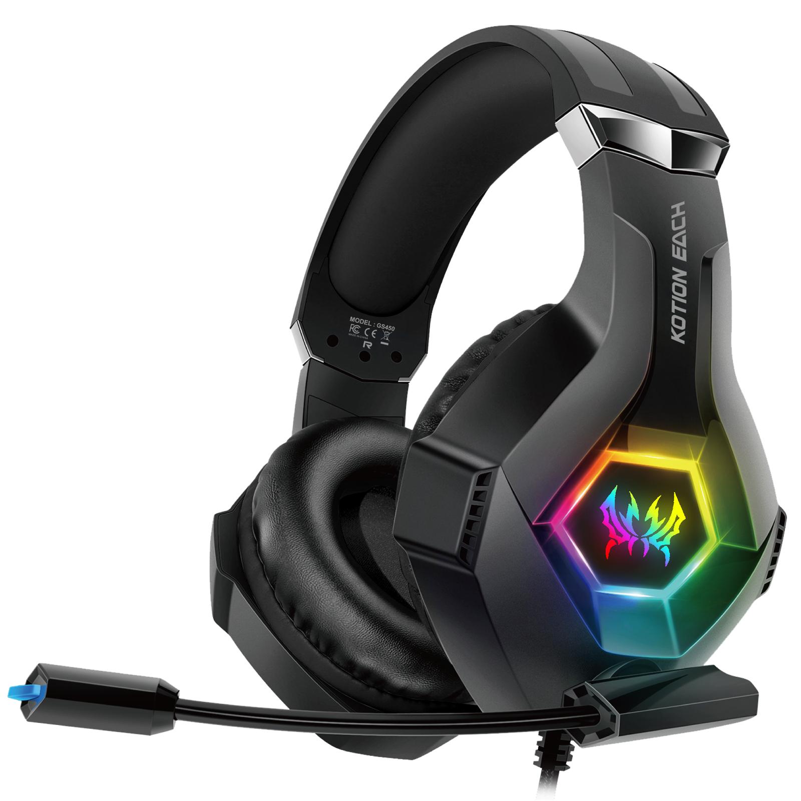 KOTION EACH GS450 Ігрова гарнітура для PS4/PS5/ПК RGB Провідні навушники з оголов ям та адаптерним кабелем B
KOTION EACH GS450 Ігрова гарнітура для PS4/PS5/ПК RGB Провідні навушники з оголов ям та адаптерним кабелем B