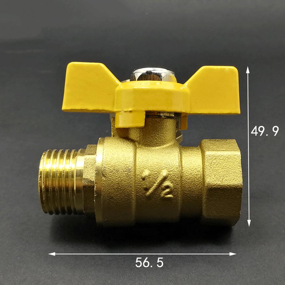 Hose Brab DN15 1/2 BSPP Female To Male Straight Y-type Splitter Brass Ball Valve Air Fuel Gas with Yellow Butterfly Handle
Hose Brab DN15 1/2 BSPP Female To Male Straight Y-type Splitter Brass Ball Valve Air Fuel Gas with Yellow Butterfly Handle