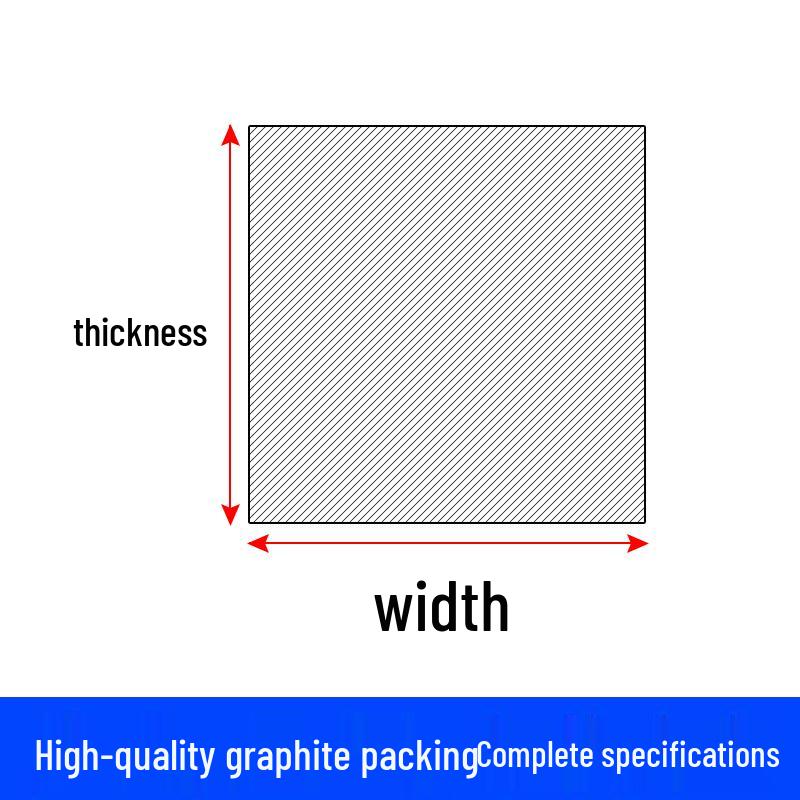 Graphite/Nickel Wire Reinforced Packing Seal: Wear-Resistant, High-Temperature and Pressure, Flexible, for Valves. 3mm x 3mm (per meter)
Graphite/Nickel Wire Reinforced Packing Seal: Wear-Resistant, High-Temperature and Pressure, Flexible, for Valves. 3mm x 3mm (per meter)