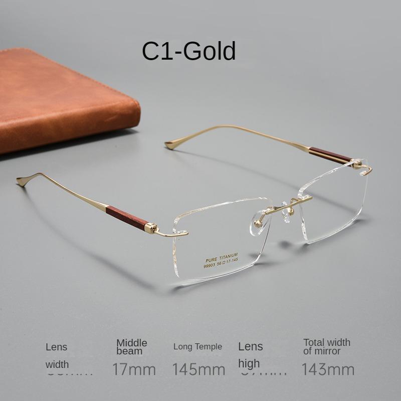 High quality Pure Titanium Frameless Glasses For Men High-Quality Rosewood Legs For Business Elites Frameless Glasses Frame Man
High quality Pure Titanium Frameless Glasses For Men High-Quality Rosewood Legs For Business Elites Frameless Glasses Frame Man