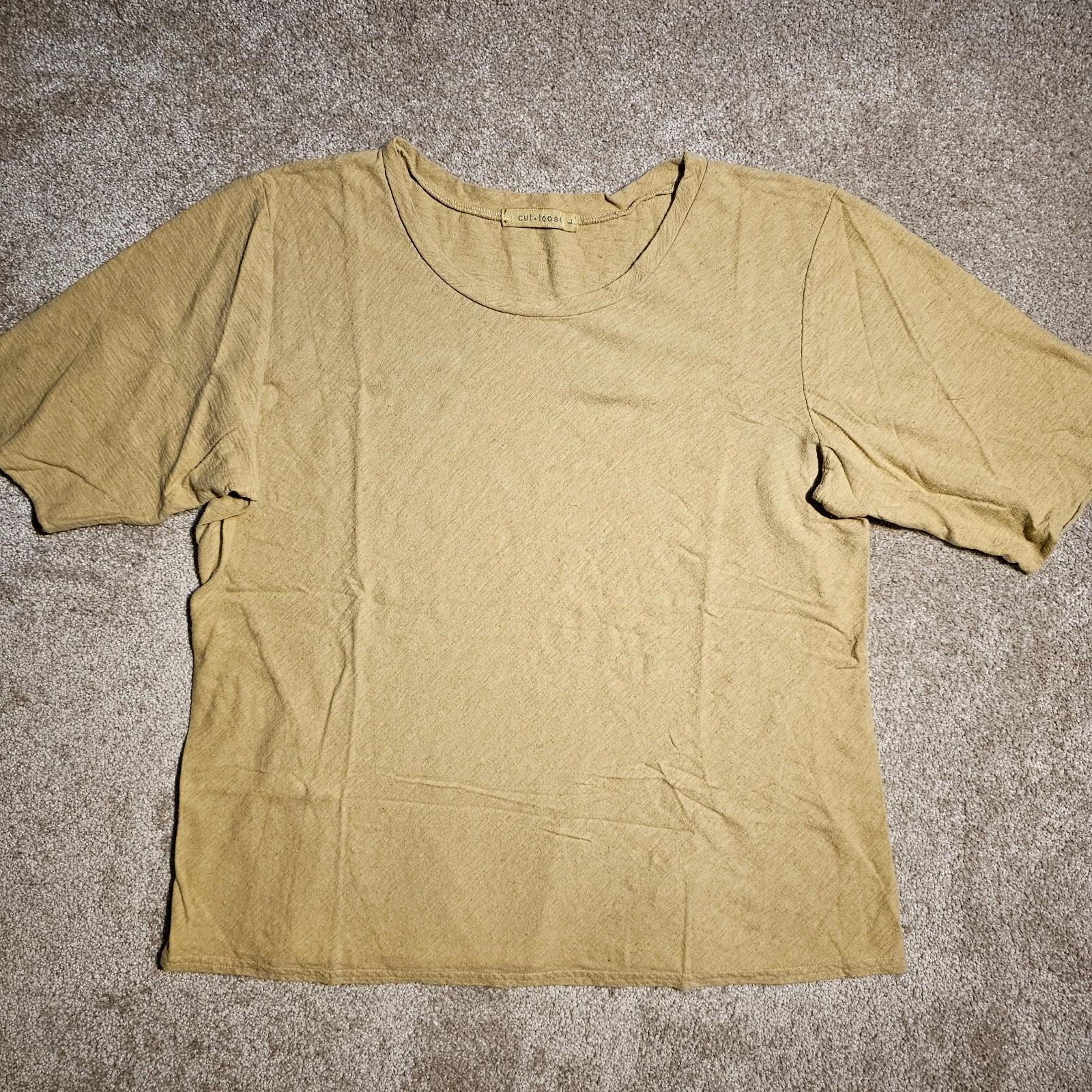 Vintage 90s Cut Loose Unbleached Cotton Linen T-shirt Size L Grunge Emo Punk Tan S
Vintage 90s Cut Loose Unbleached Cotton Linen T-shirt Size L Grunge Emo Punk Tan S