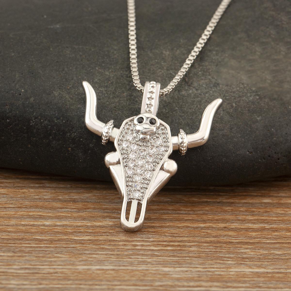 Nidin New Trendy Fish/Ox Head Shape Charms Pendant Necklace For Women Copper Inlaid Cubic Zirconia Punk DIY Jewelry Accessories
Nidin New Trendy Fish/Ox Head Shape Charms Pendant Necklace For Women Copper Inlaid Cubic Zirconia Punk DIY Jewelry Accessories