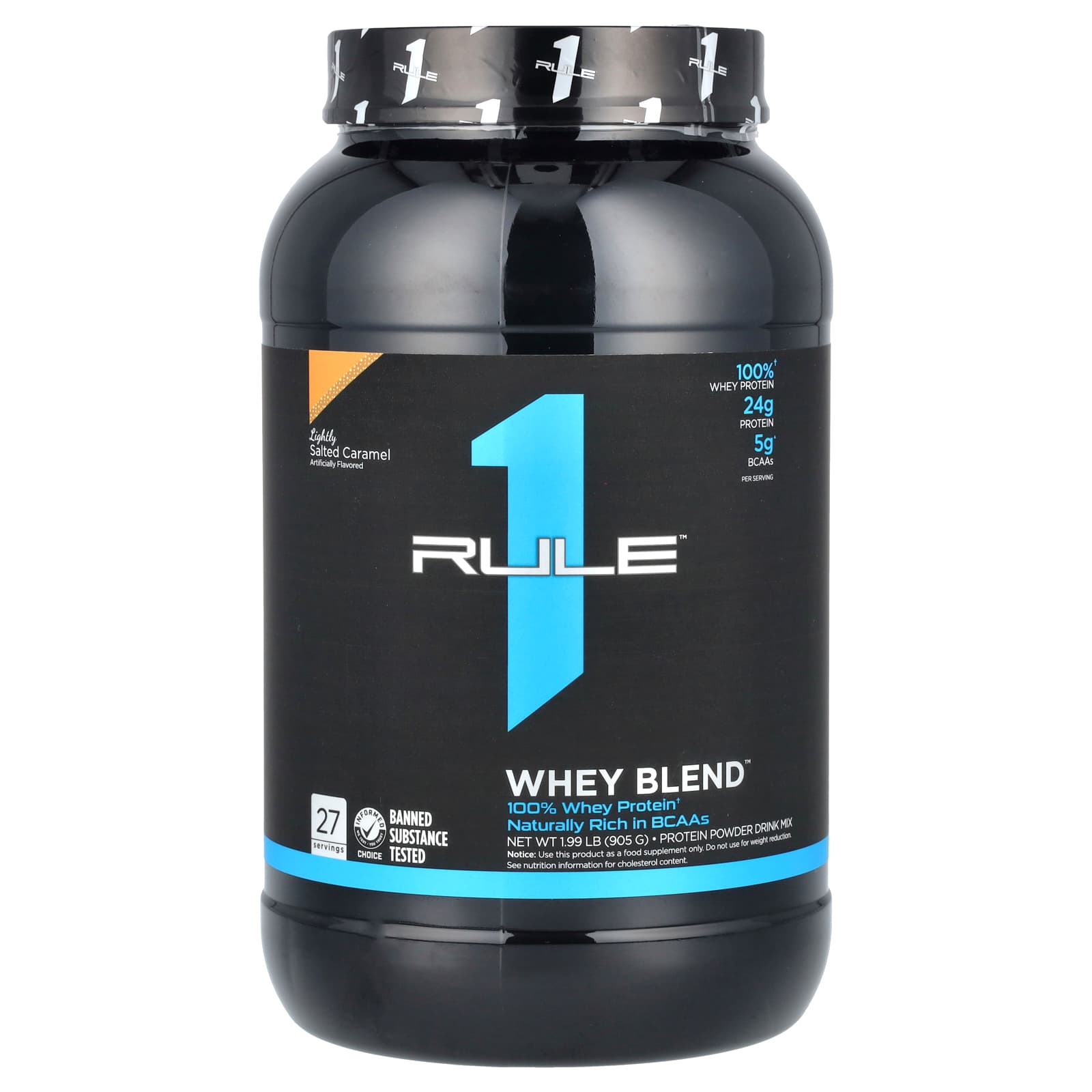 Rule One Proteins, Whey Blend, Protein Powder Drink Mix, Light Salted Caramel, 1.99 lb (905 g)
Rule One Proteins, Whey Blend, Protein Powder Drink Mix, Light Salted Caramel, 1.99 lb (905 g)
