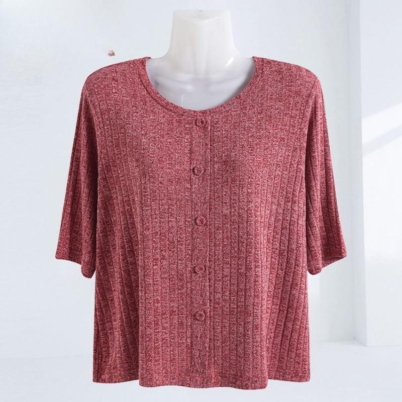 Mid-sleeved T-shirt Spring and Summer Thin Women s Blouse Spring Round Neck Ice Silk Knitted Bottoming Shirt 5XL brick червоний колір
Mid-sleeved T-shirt Spring and Summer Thin Women s Blouse Spring Round Neck Ice Silk Knitted Bottoming Shirt 5XL brick червоний колір