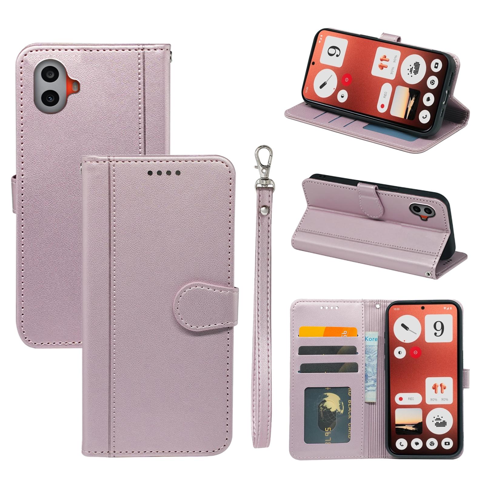 For Nothing CMF Phone 1 Wallet Case Magnetic Snap Leather Phone Cover with Strap Rose Gold
For Nothing CMF Phone 1 Wallet Case Magnetic Snap Leather Phone Cover with Strap Rose Gold