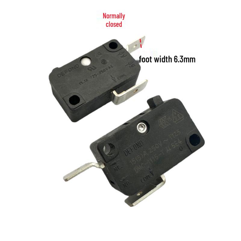DMC-1115-T 2-Pin 15A Normally Closed Micro Switch with Reset Button
DMC-1115-T 2-Pin 15A Normally Closed Micro Switch with Reset Button