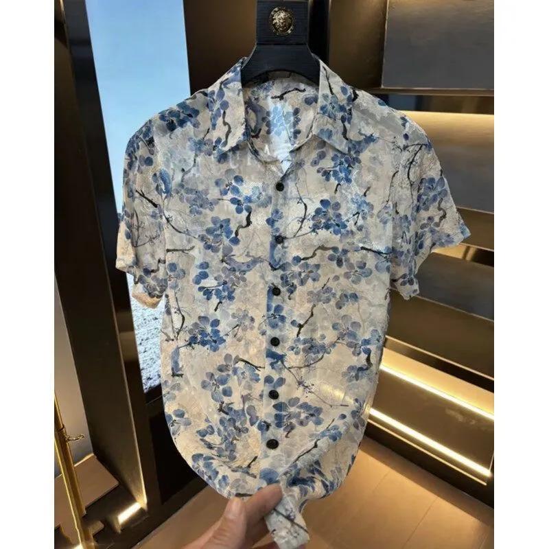 Men s Short Sleeve Shirt Blue Floral Print Button Down Casual Fashion Lightweight Summer Shirt M синій
Men s Short Sleeve Shirt Blue Floral Print Button Down Casual Fashion Lightweight Summer Shirt M синій