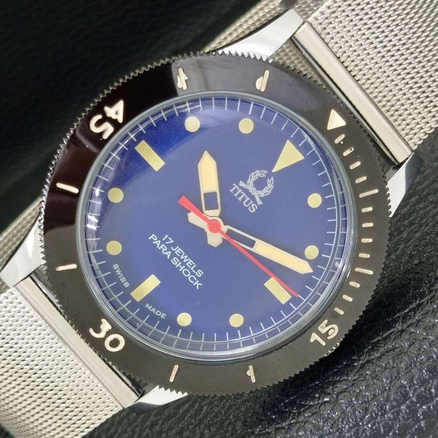 TITUS SWISS 40MM TURNABLE BEZEL MENS REFURBISHED BLUE DIAL WATCH 430578-2 R103-a430578
TITUS SWISS 40MM TURNABLE BEZEL MENS REFURBISHED BLUE DIAL WATCH 430578-2 R103-a430578