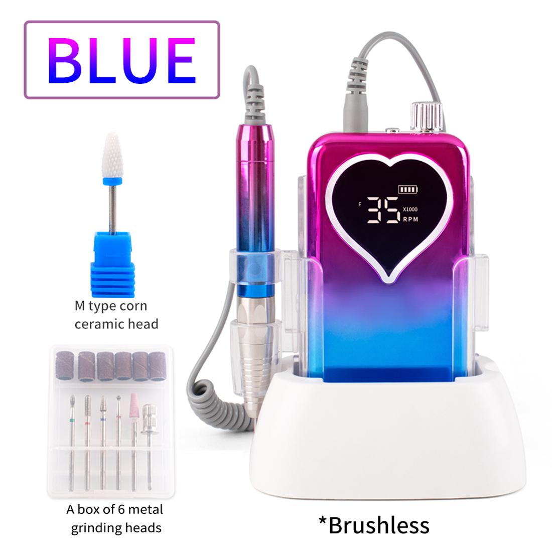 BEPAN 35000RPM Nail Drill Machine Brushless Durable Manicure Drill Rechargeable Cordless Efile For Acrylic Gel Nails Salon UK синий
BEPAN 35000RPM Nail Drill Machine Brushless Durable Manicure Drill Rechargeable Cordless Efile For Acrylic Gel Nails Salon UK синий
