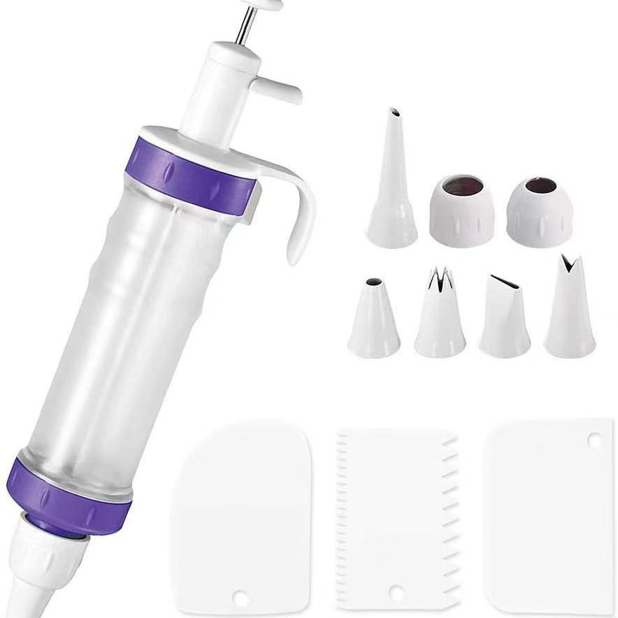 15-Piece Pastry Bag Set with Cake Baking Tools, Cream Piping Tips, Scraper, and Cookie Gun
15-Piece Pastry Bag Set with Cake Baking Tools, Cream Piping Tips, Scraper, and Cookie Gun