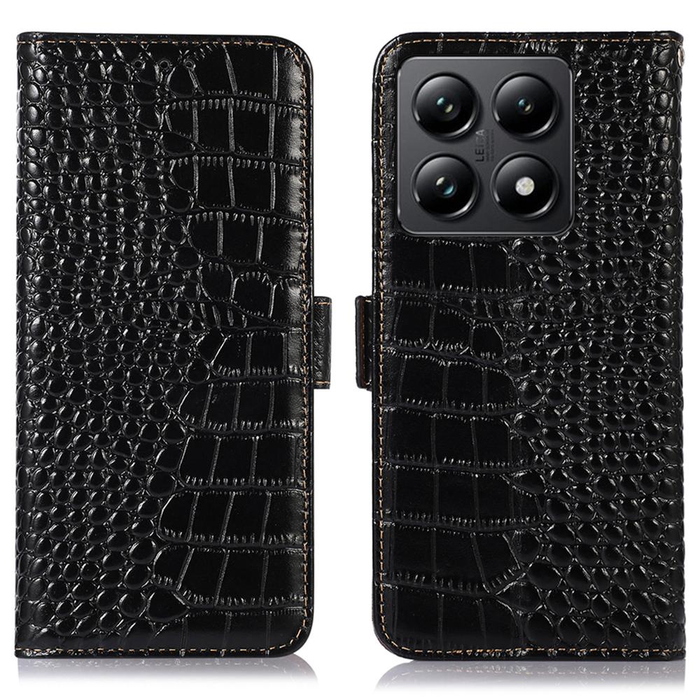 For Xiaomi 14T Case Crocodile Texture Genuine Cow Leather Phone Wallet Cover Black
For Xiaomi 14T Case Crocodile Texture Genuine Cow Leather Phone Wallet Cover Black