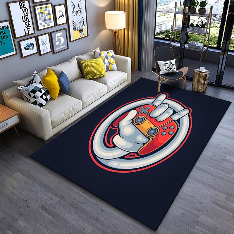 Gaming Hand Gesture Rug with Game Controller Design, Dark Blue Carpet Suitable for use as an anti-slip for living room bedroom sofas 40x60cm( 15x23in )
Gaming Hand Gesture Rug with Game Controller Design, Dark Blue Carpet Suitable for use as an anti-slip for living room bedroom sofas 40x60cm( 15x23in )